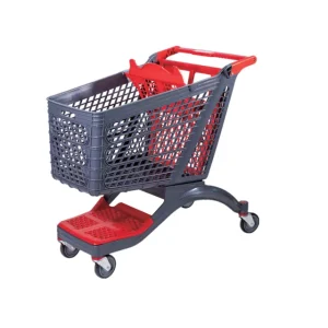 super market trolley black and red