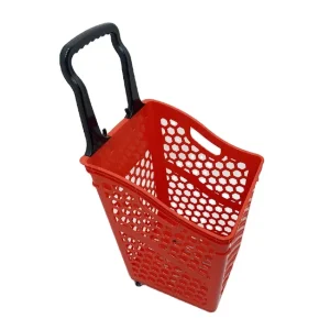 supermarket trolley red